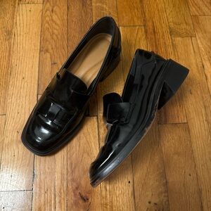 Franco Sarto Woven black loafers